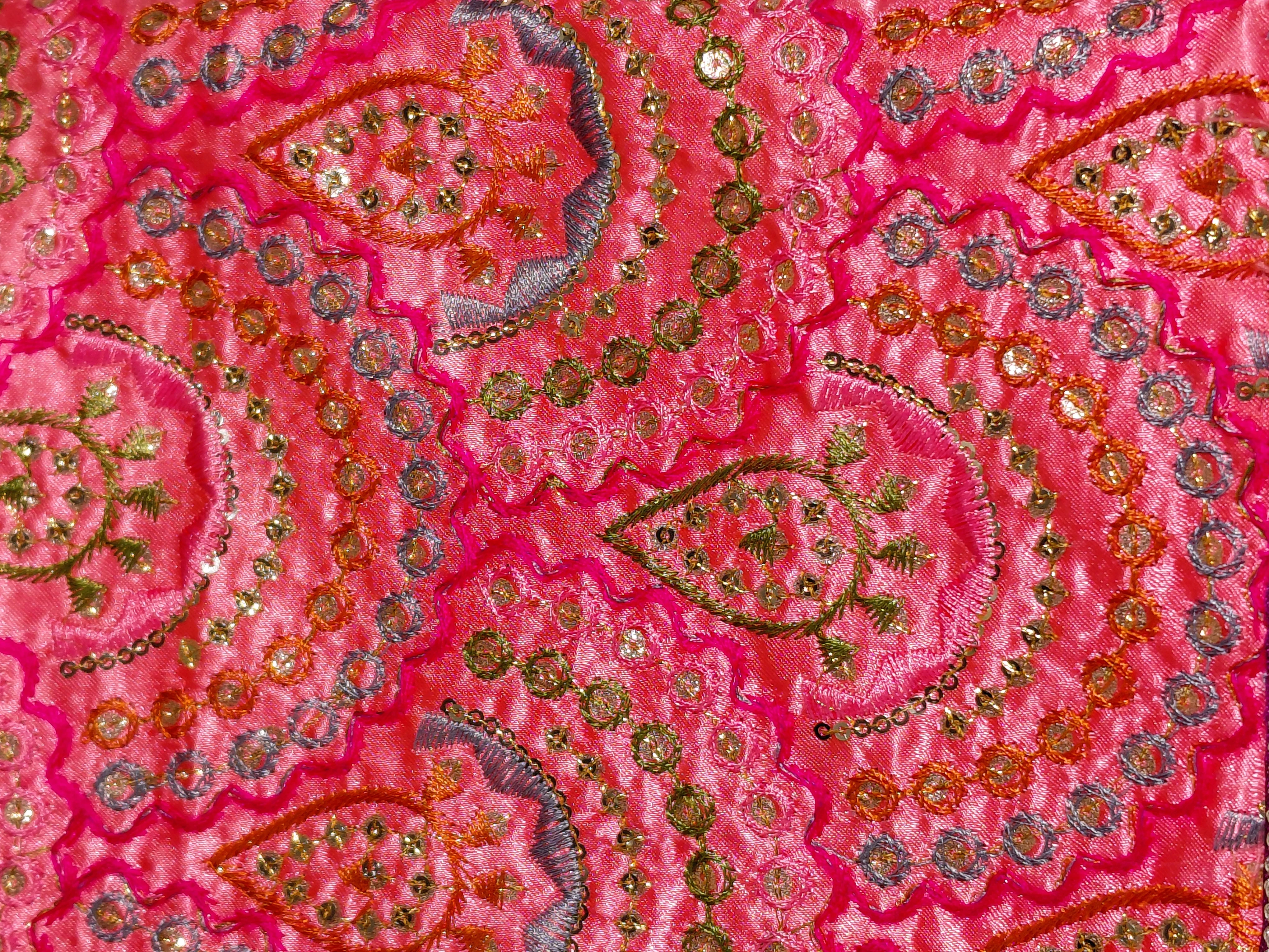 Barsānā Mahārānī Vilāsa Vastram – Royal Embroidered Temple Cloth angle 5