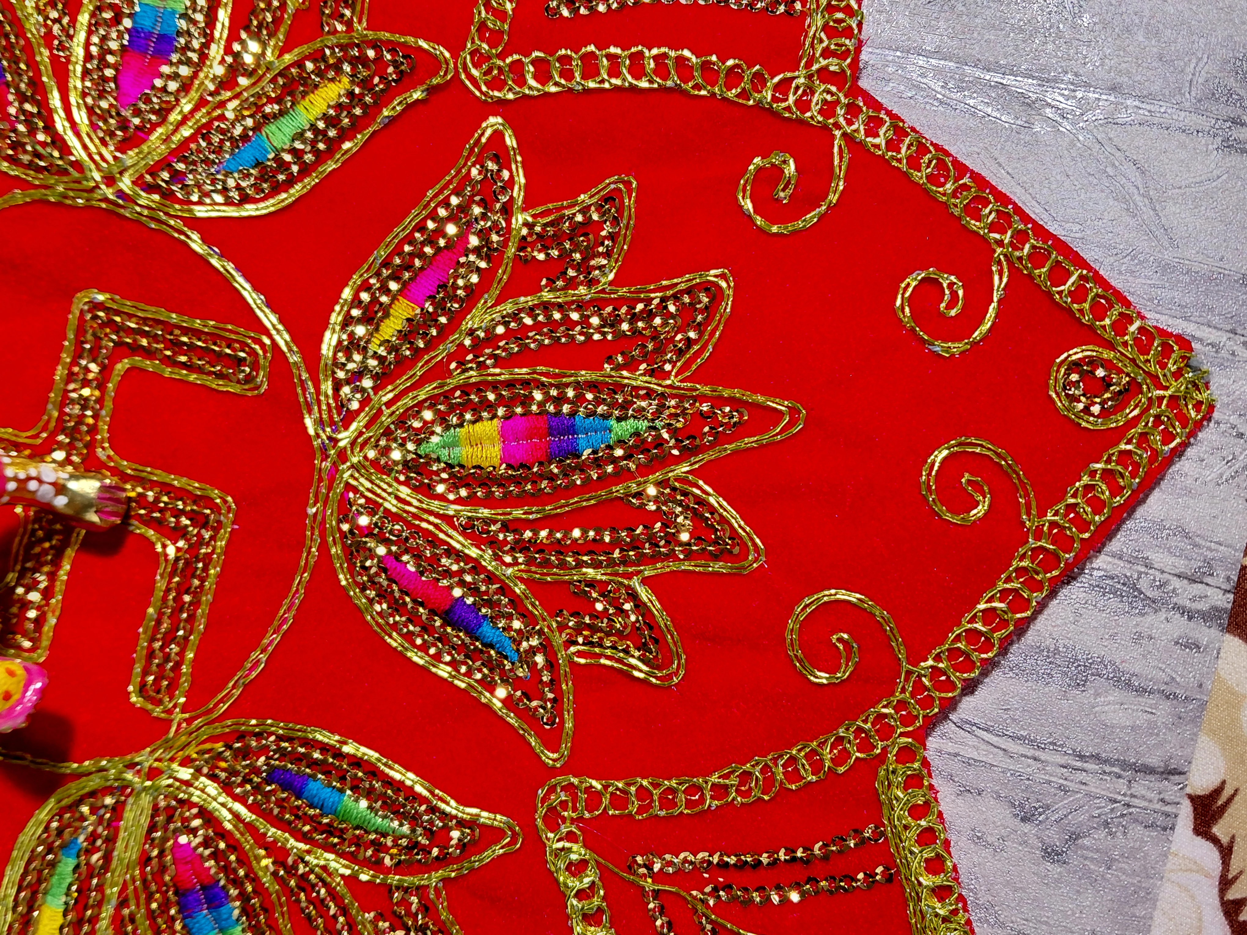 Gandharvika Swastik Altar Mat – Braj Dham Edition angle 4
