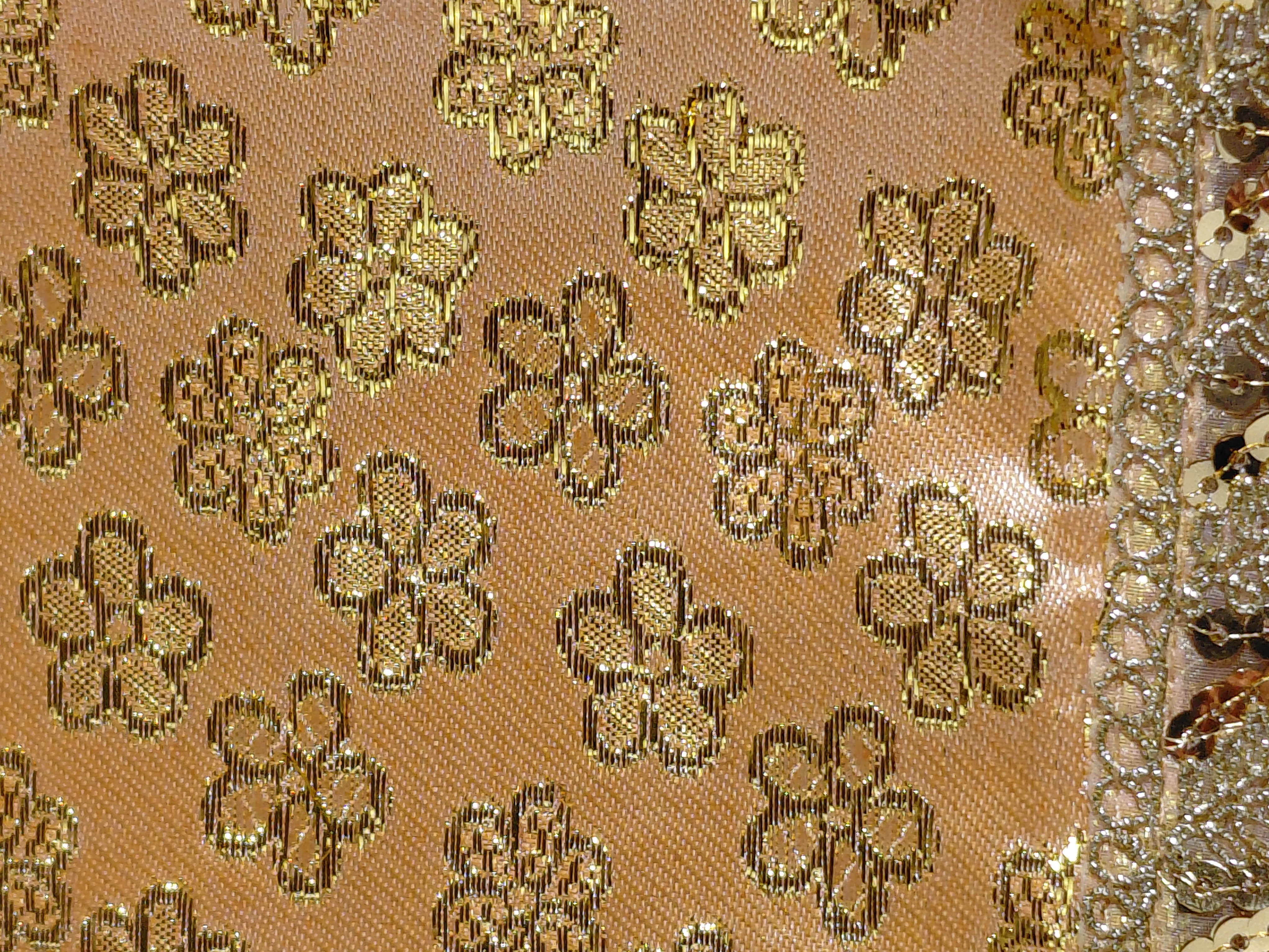 Vrndāvaneśvarī Kusuma Vilāsa Vastram – Premium Floral Temple Cloth angle 9