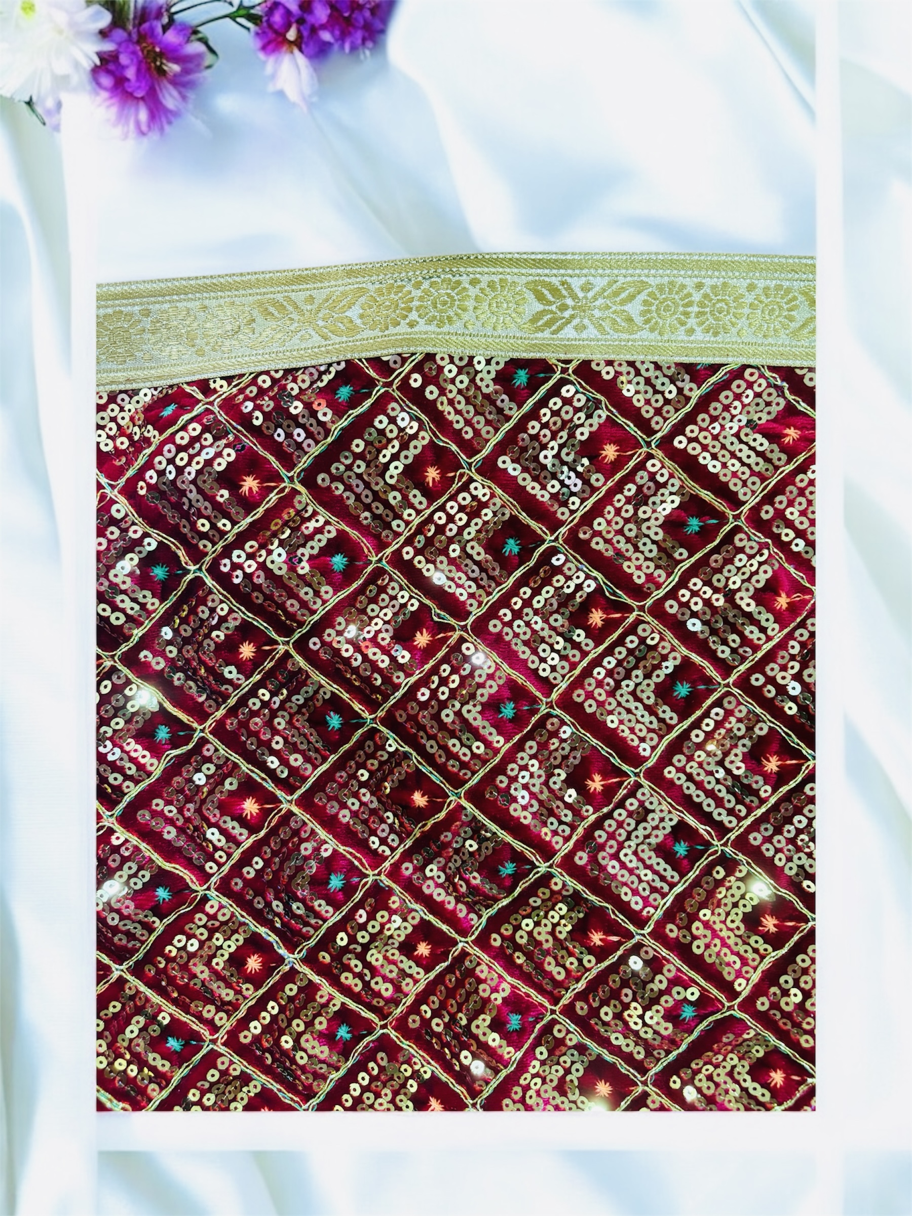 Devotional Temple Cloth ( Mandir Aasan ) By Hare Krsna Attires thumbnail 2