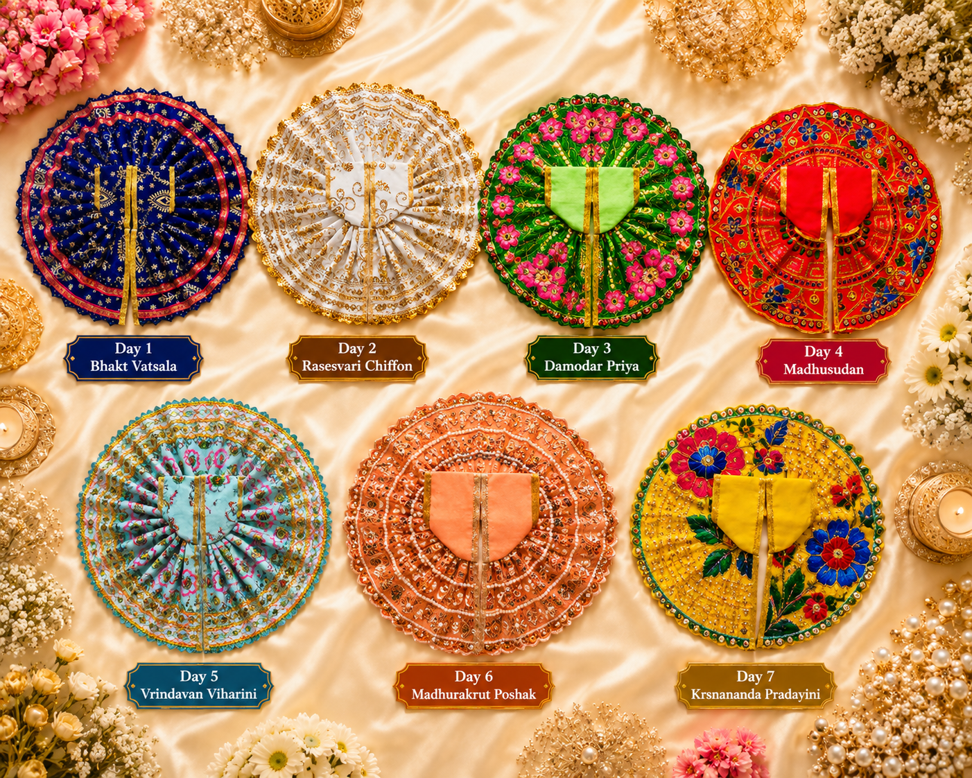 Janmashtami 7 Days Divine Shringar Collection – Size 6 (5% OFF + Complimentary Crochet Keychain)