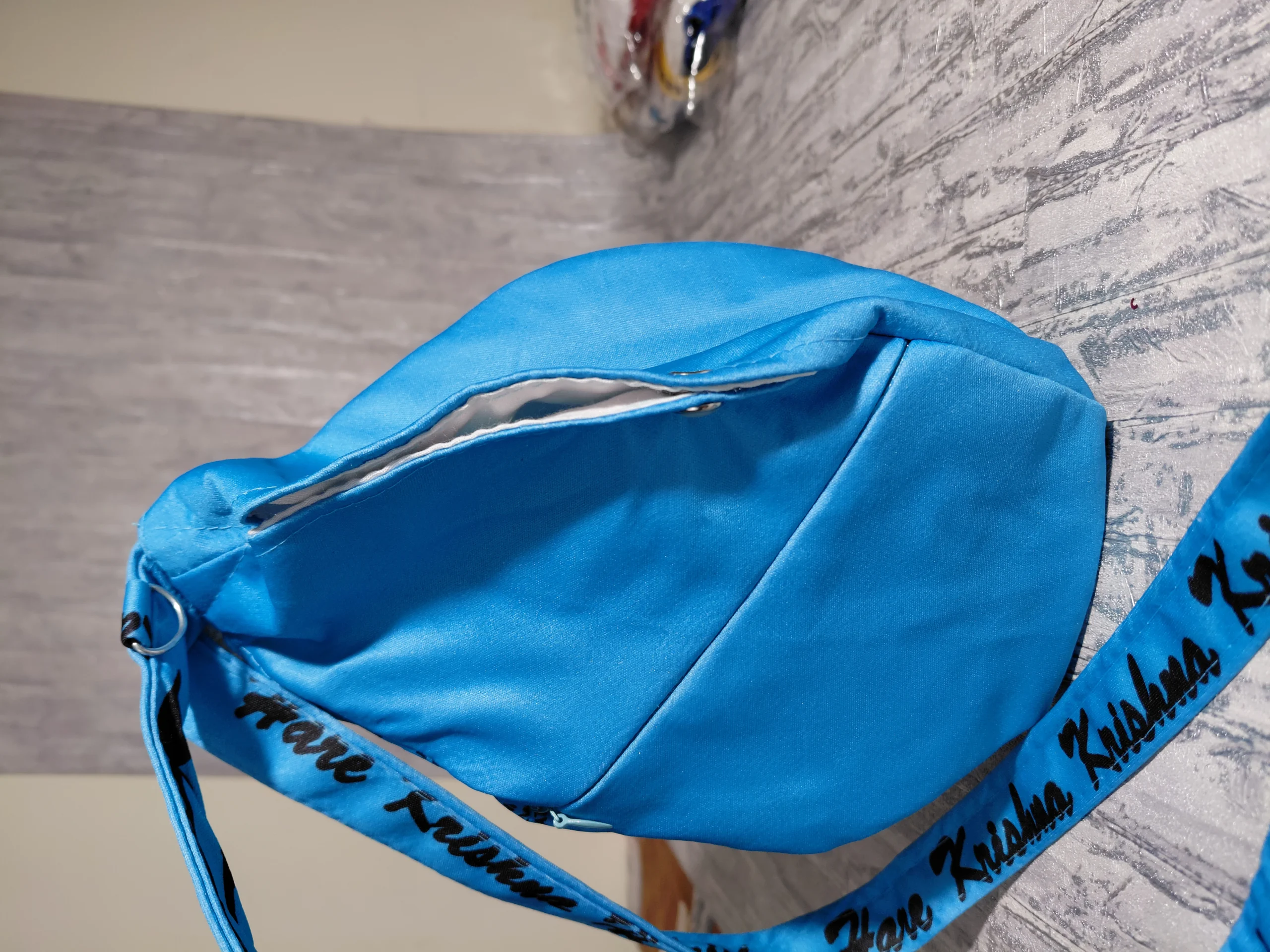 Krishna Chaitanya Cerulean Japa / Chanting Bag angle 11