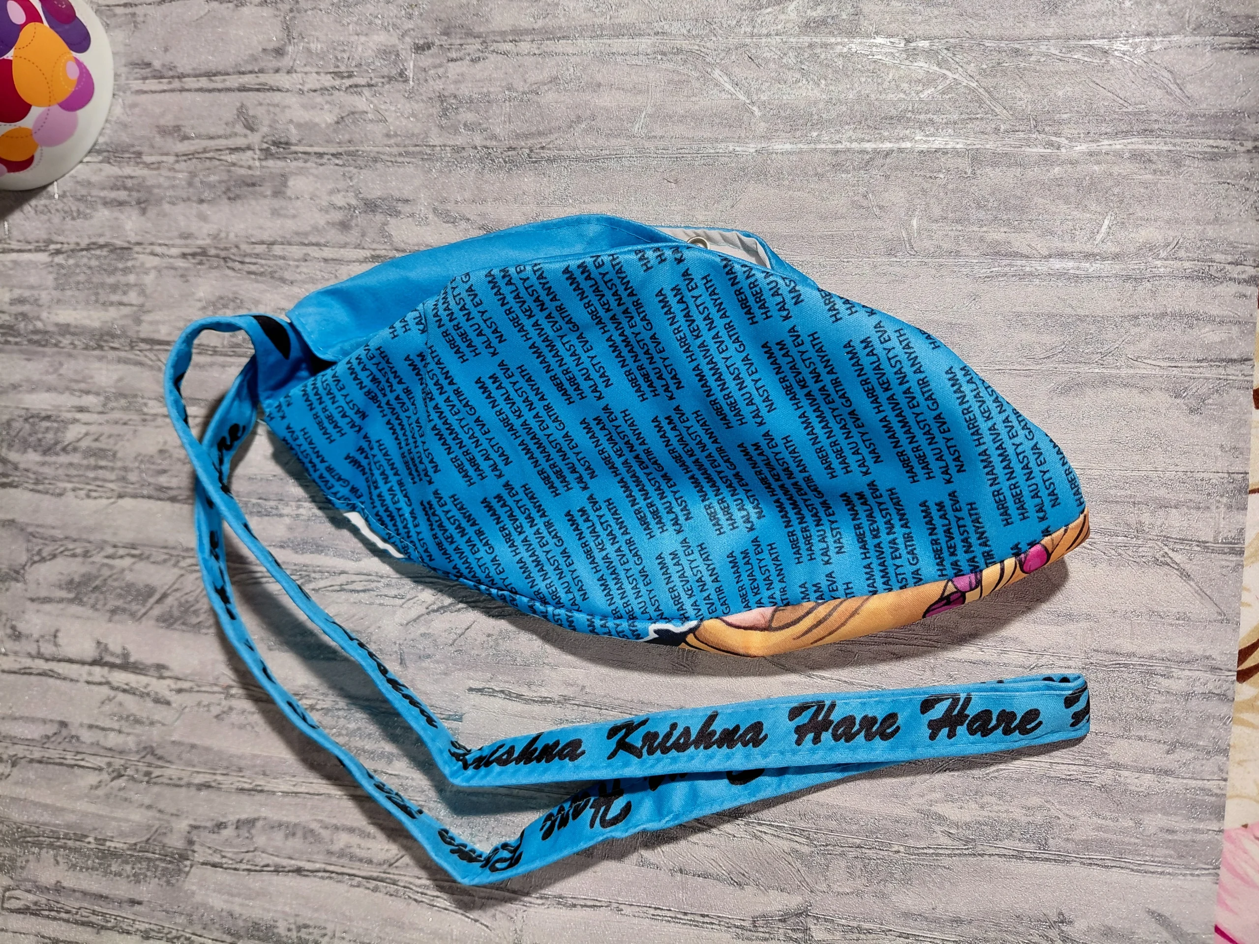 Krishna Chaitanya Cerulean Japa / Chanting Bag angle 4